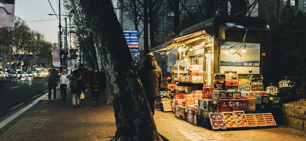 food cart beside road