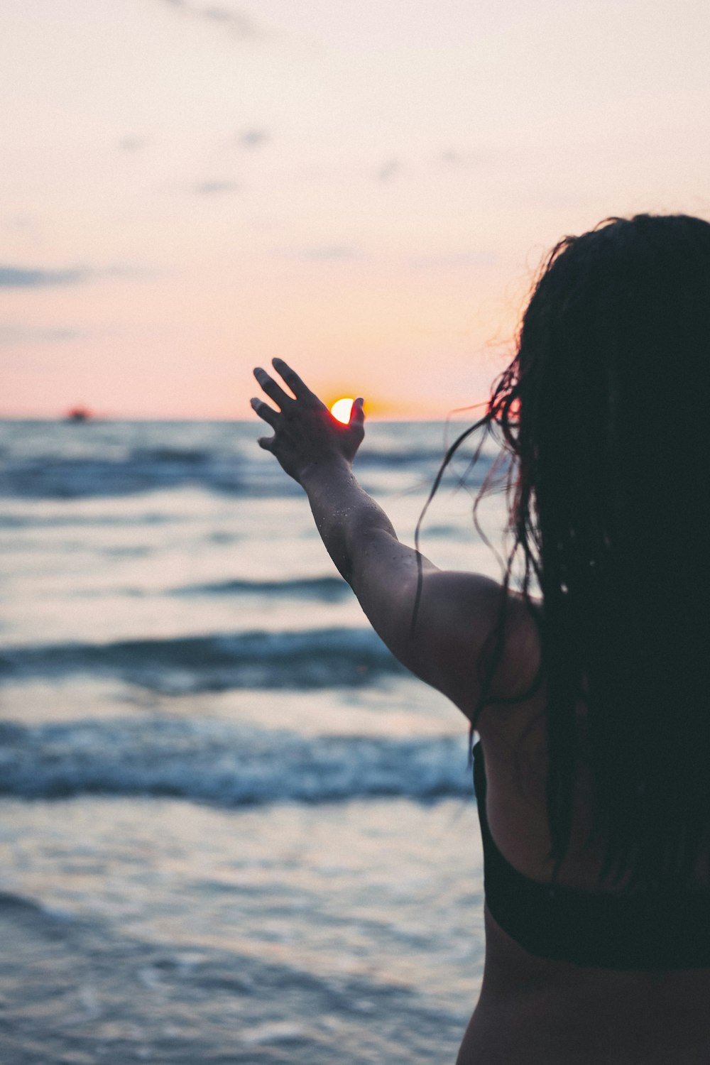 woman looking at sea