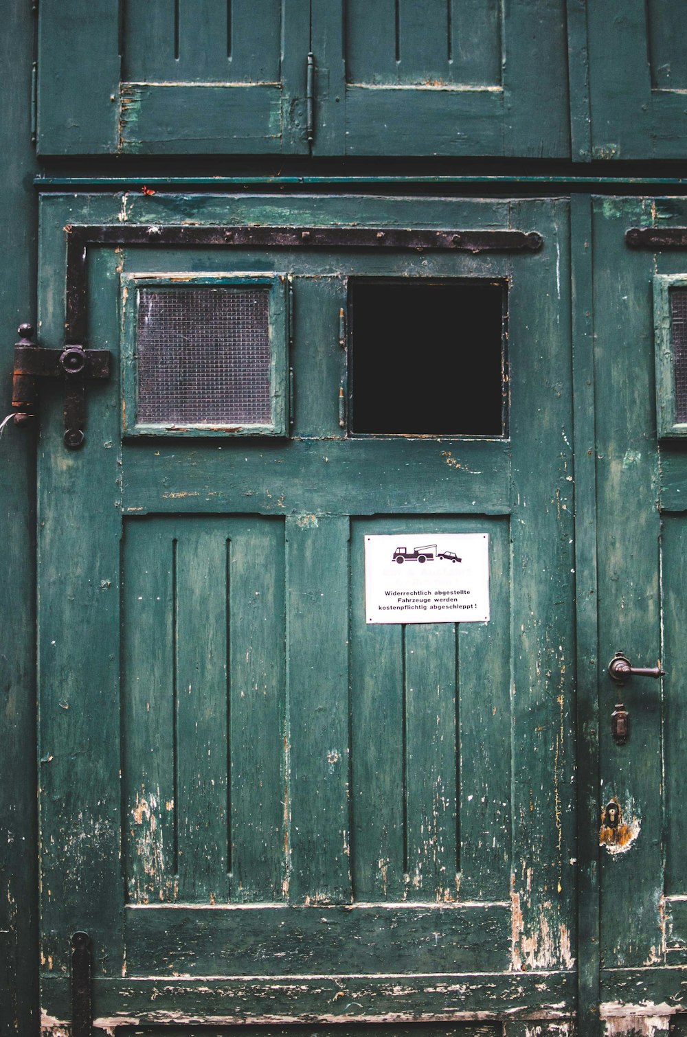 green wooden gate