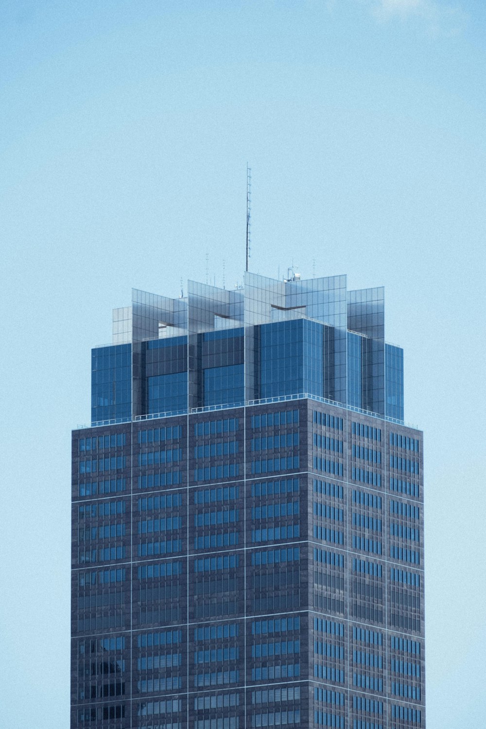 blue building under blue sky