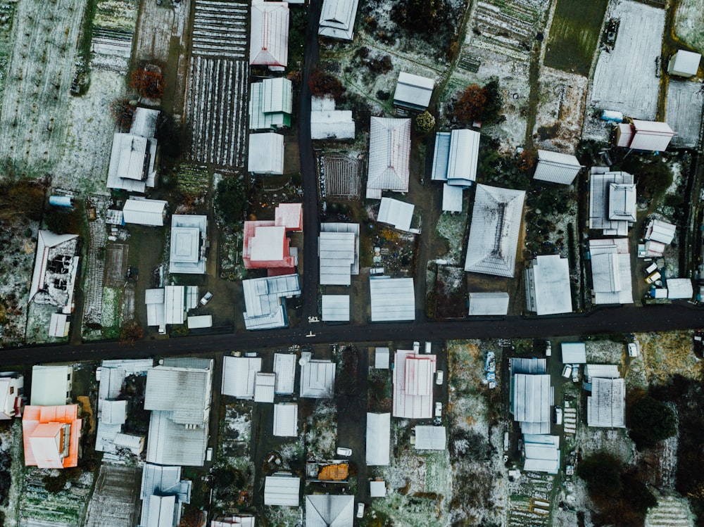 bird's-eye view photography of houses