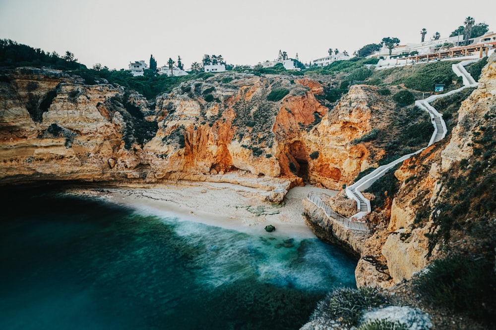 mountain cliff near the ocean