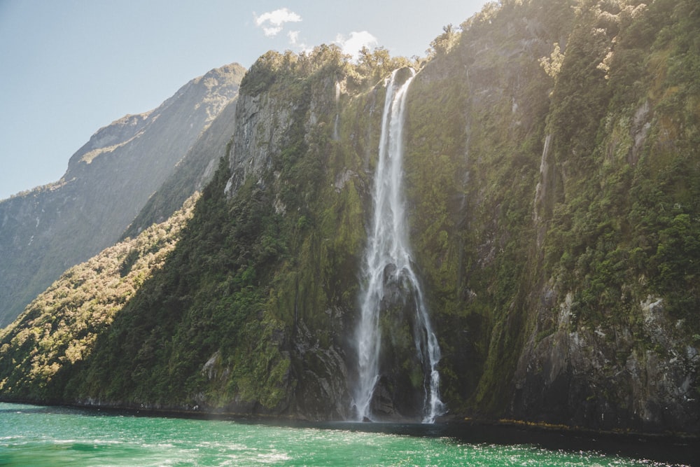 waterfalls over the hill