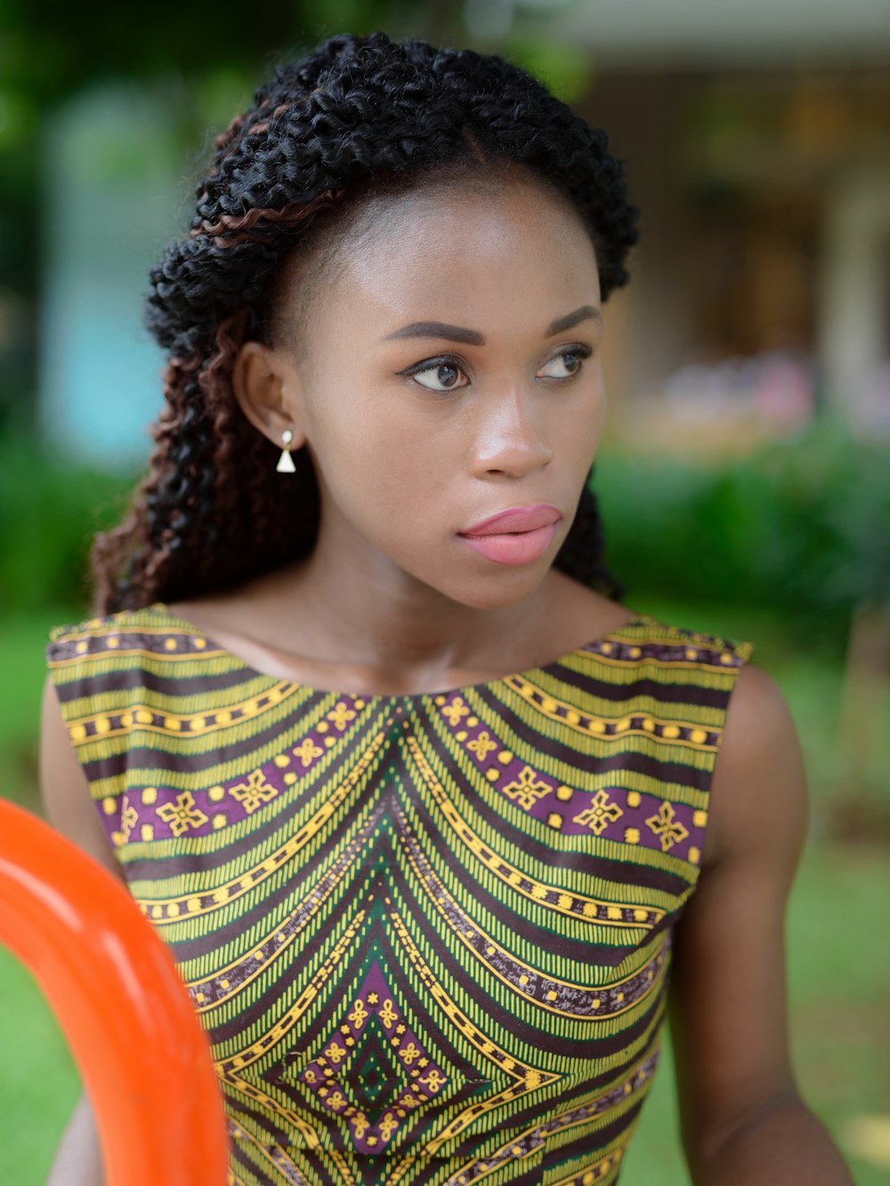 woman wearing sleeveless top