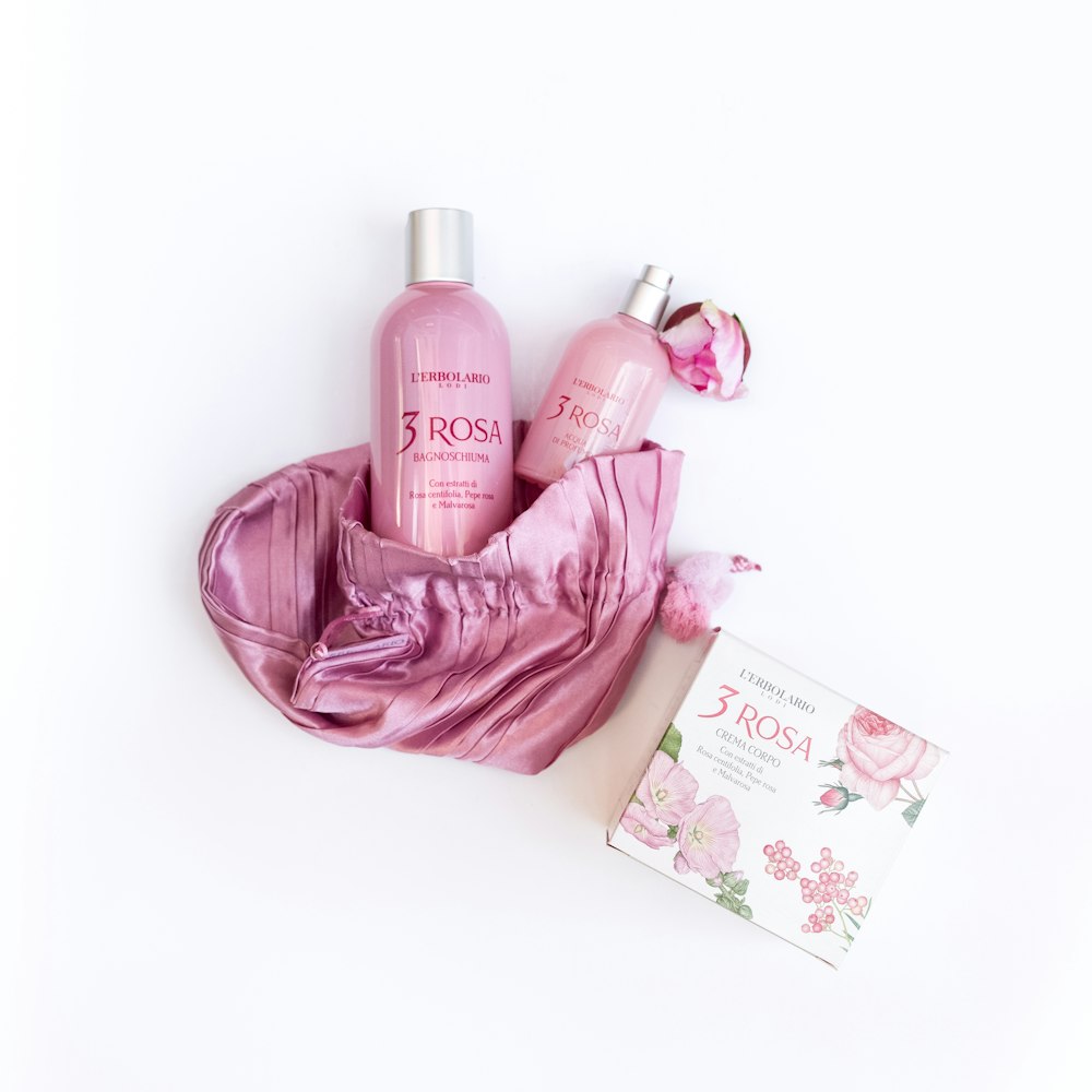 pink 3 Rosa labeled fragrance bottle