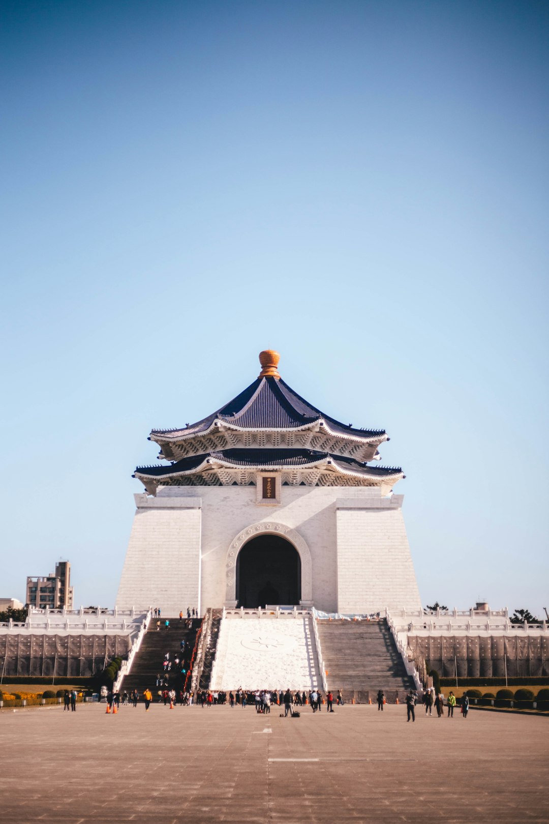 white and blue dome building