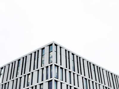 Exterior shot of a contemporary building designed with minimalist aesthetics.