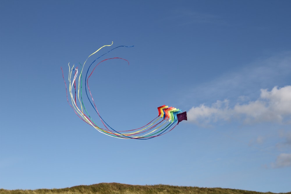 LGBT kite in midair landscape photograph