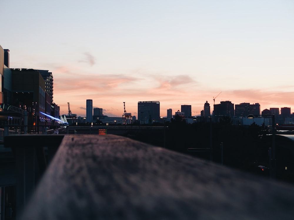 silhouette of city buildings