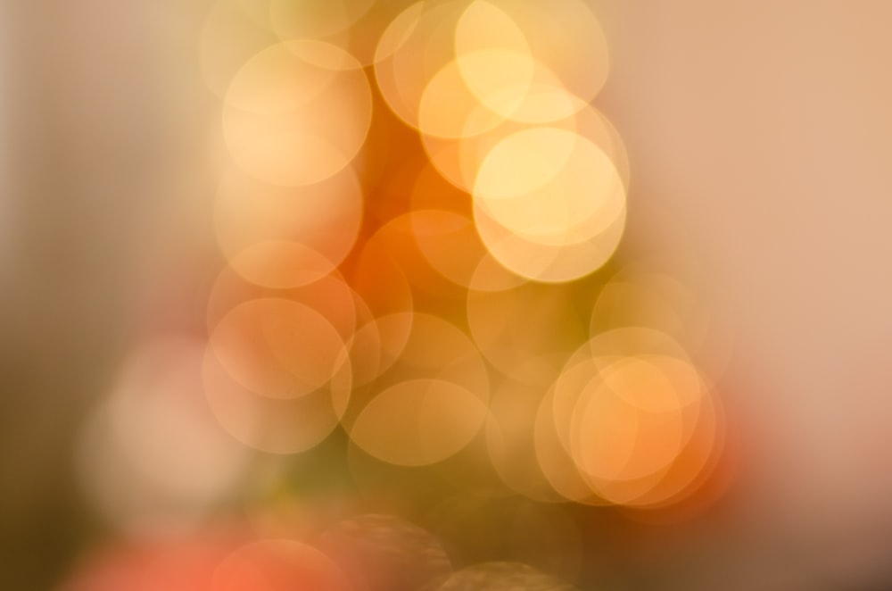 orange bokeh lights