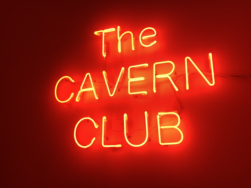 red The Cavern Club LED signage