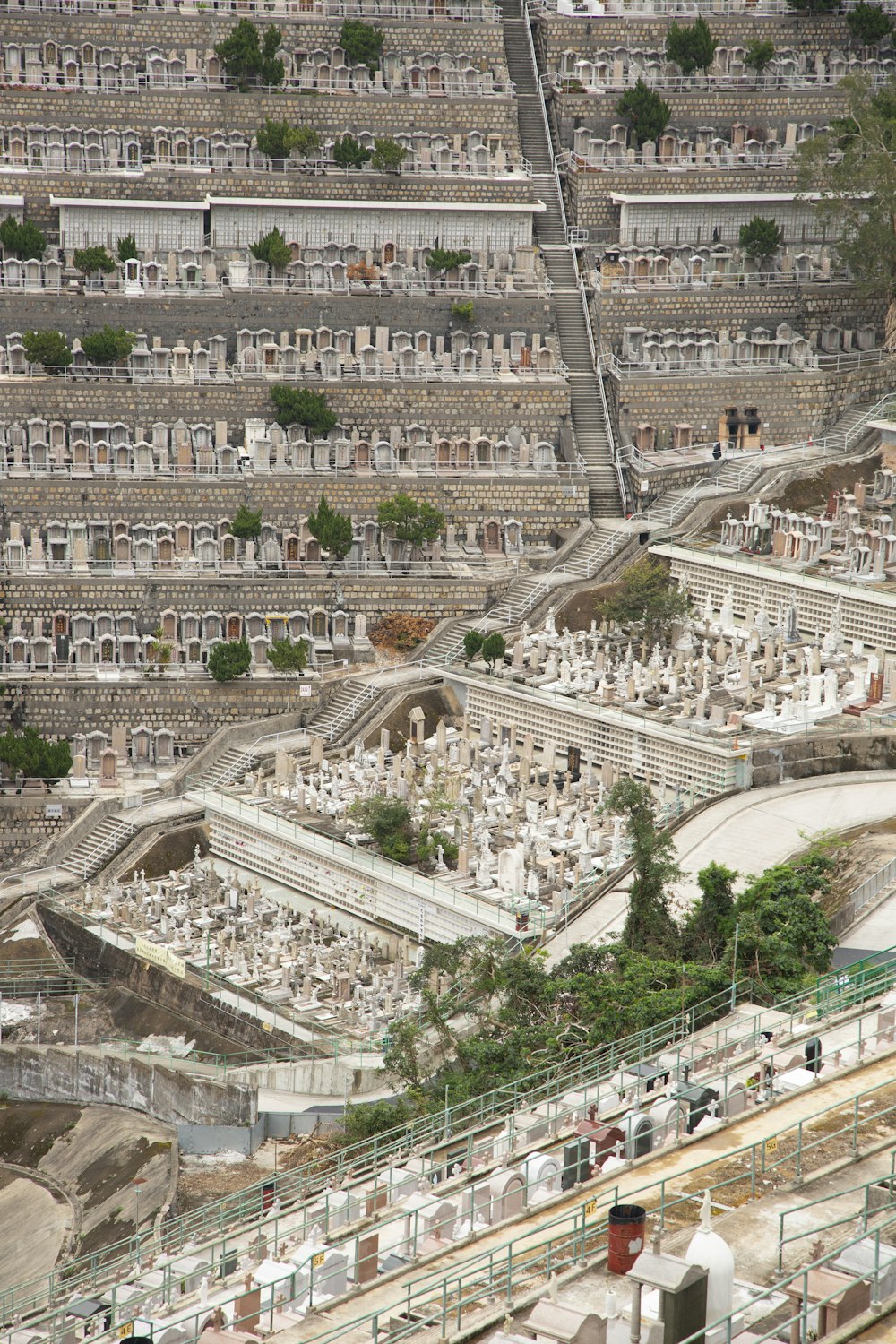 gray concrete tombs on cemetery screenshot