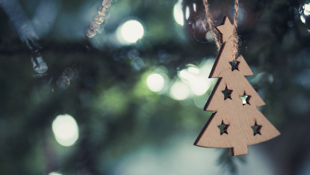 brown Christmas tree decor