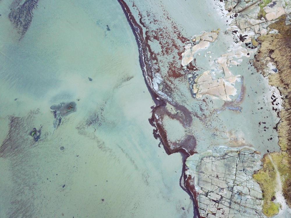 aerial view of shore