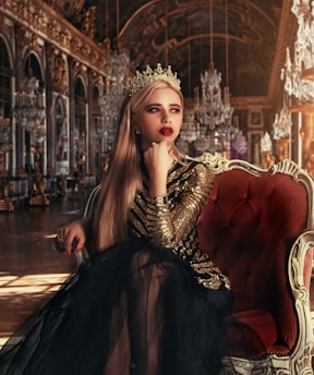 woman sitting on sofa chair