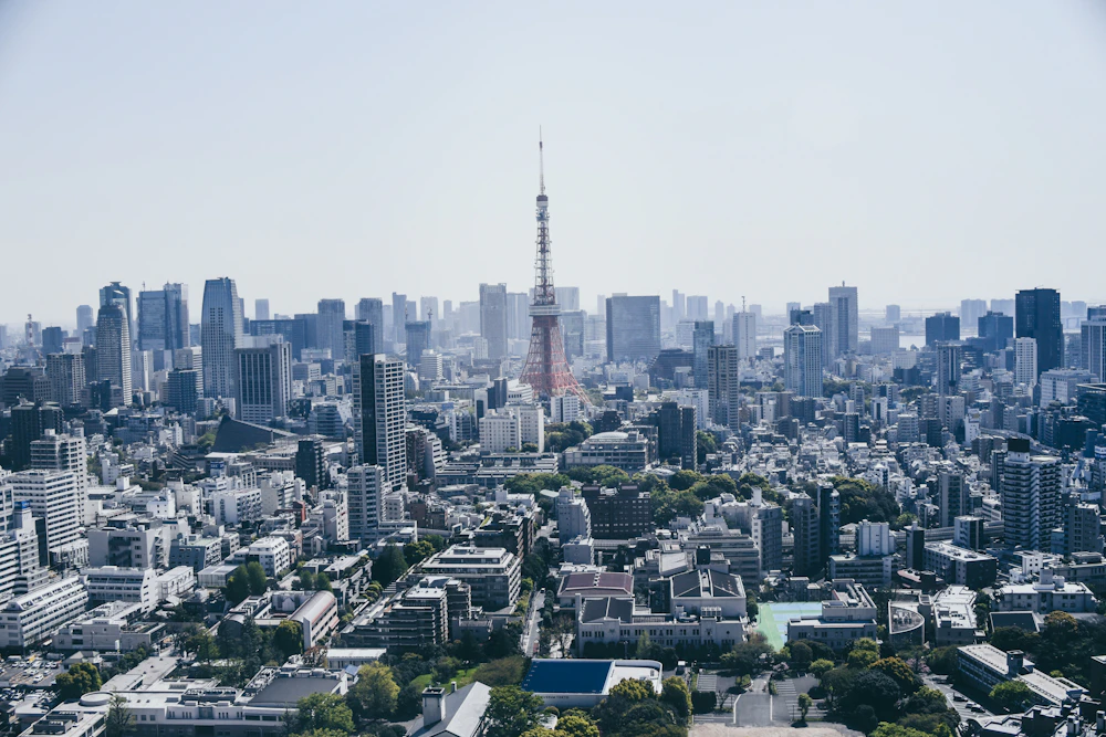 Tokyo Tower rising above the city skyline