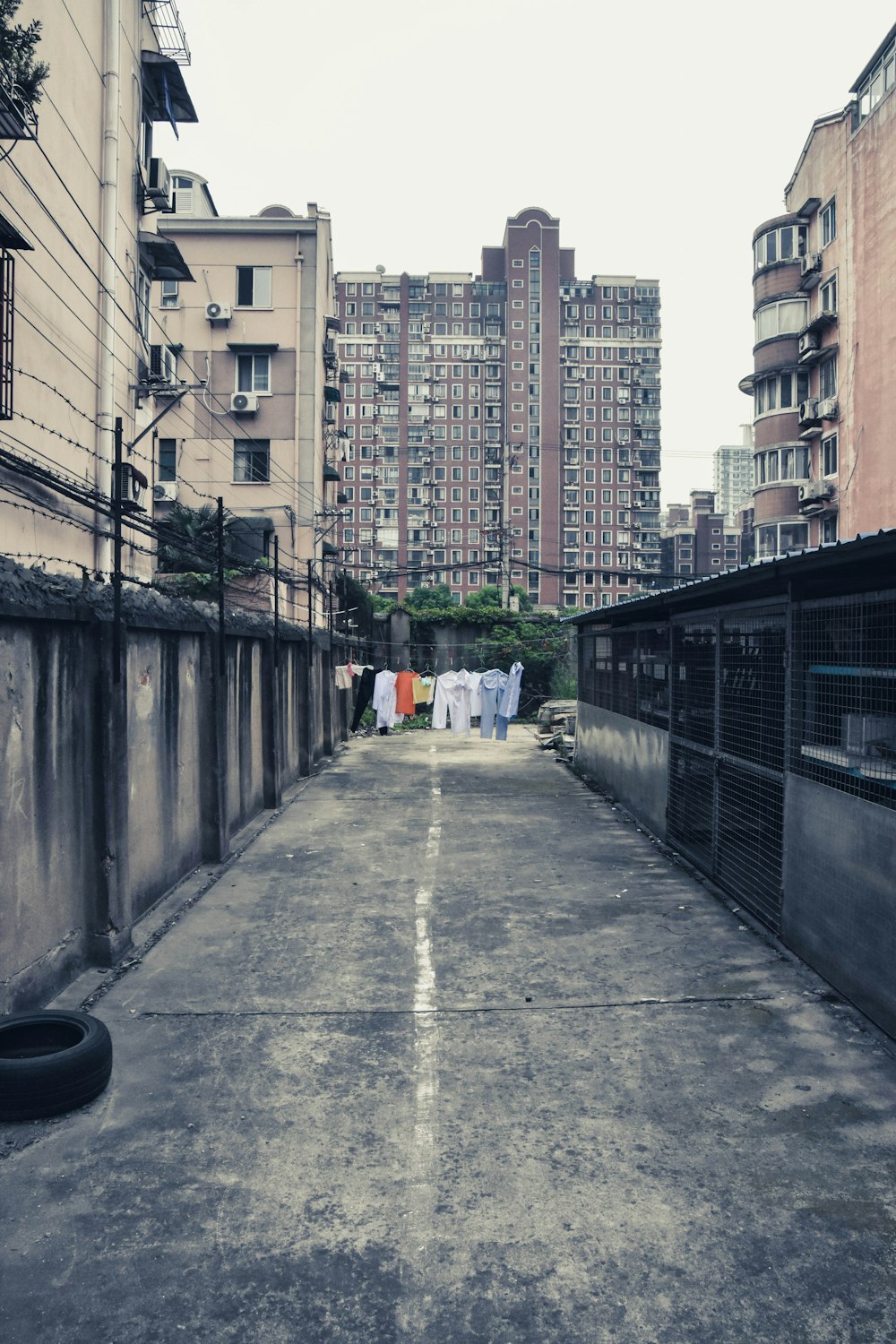 black and white concrete building