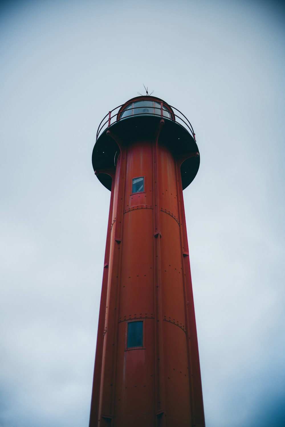 red lighthouse tower