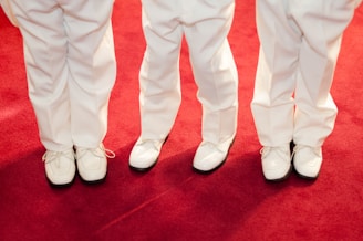 three persons standing
