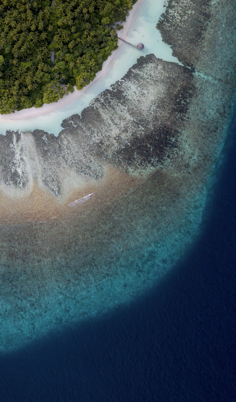 high-angle photography of island