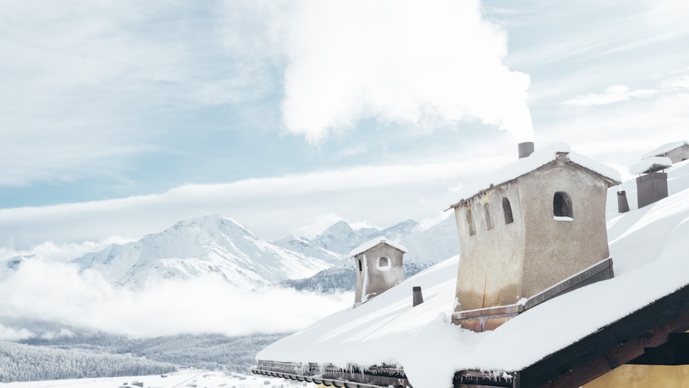 mountains covered with snow