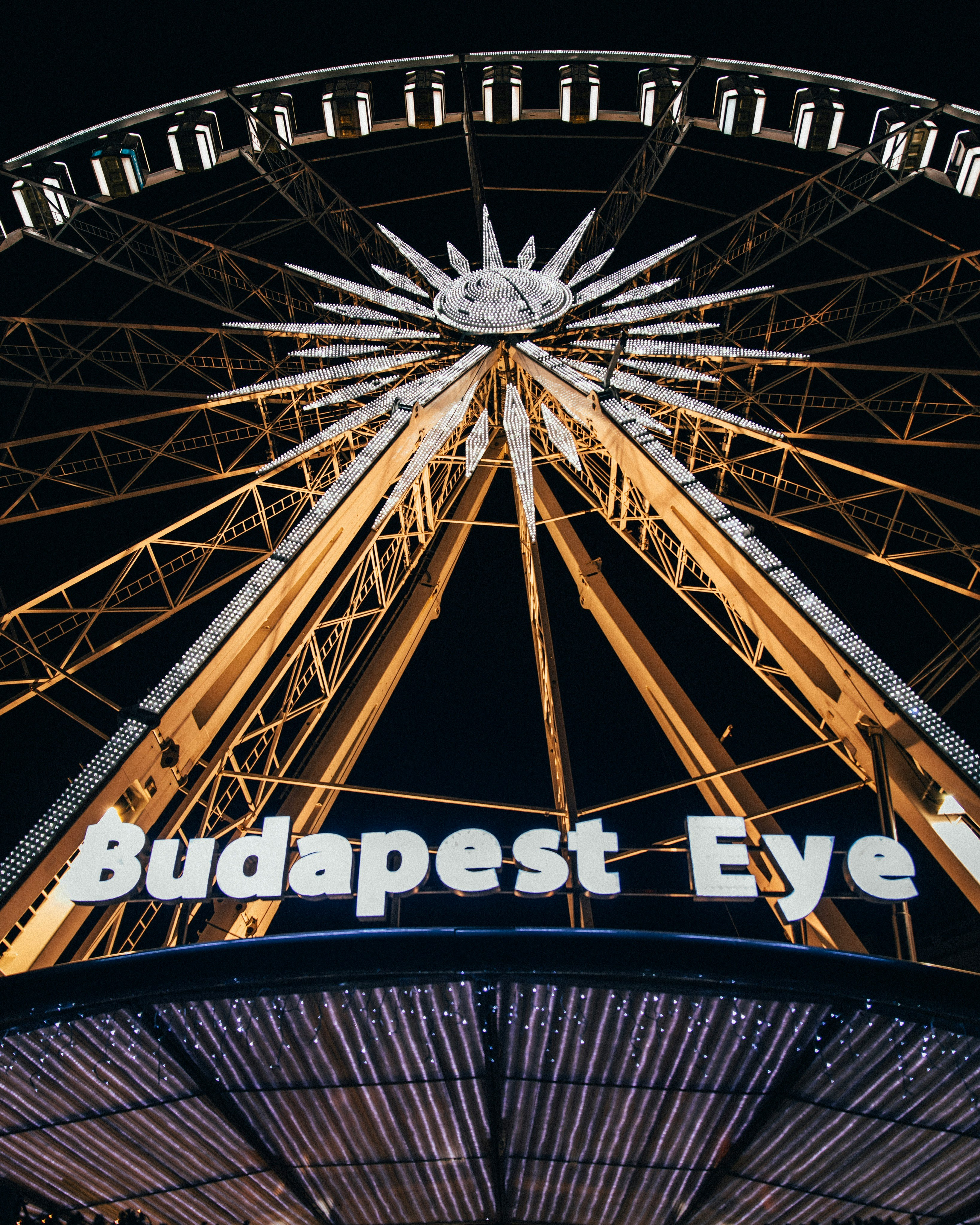 Budapest Eye building during nighttime