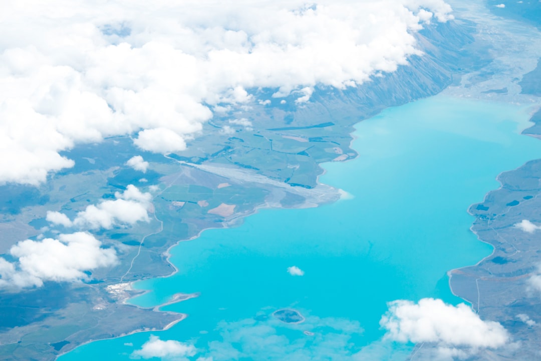 view of lake on aerial photography during daytime