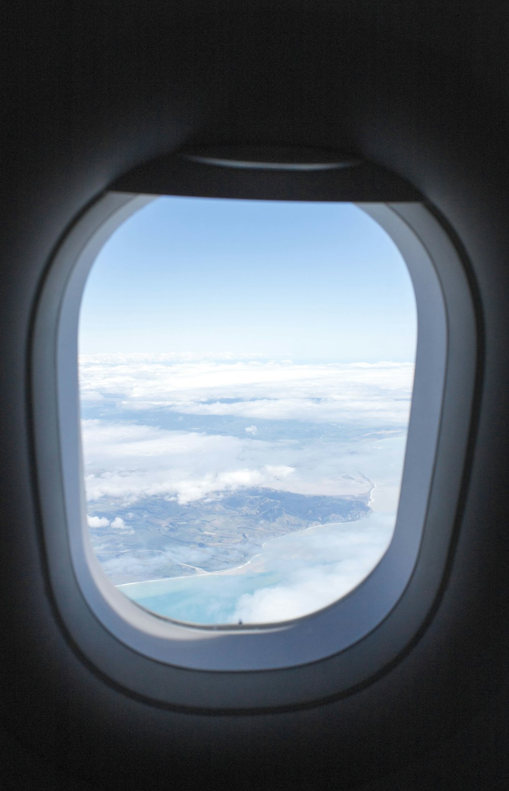 white plane window