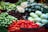 A vibrant display of fresh fruits and vegetables at a local market.