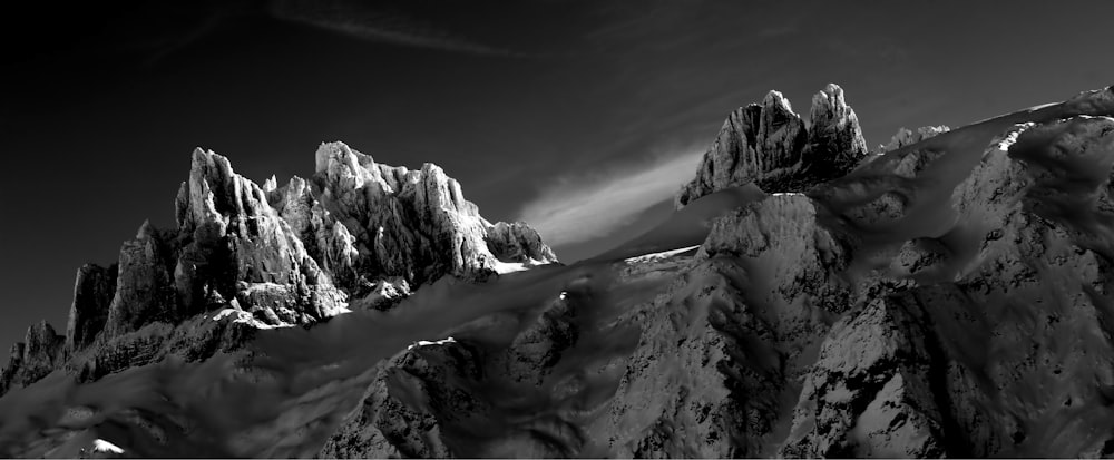 mountains covered with snow