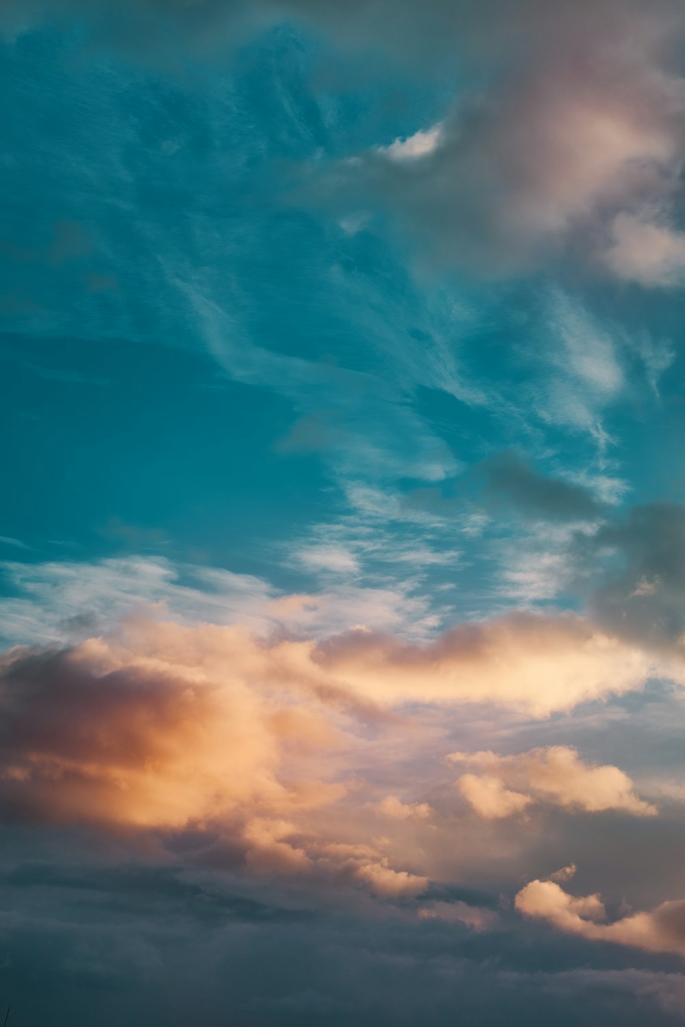 blue sky and white clouds during golden hour