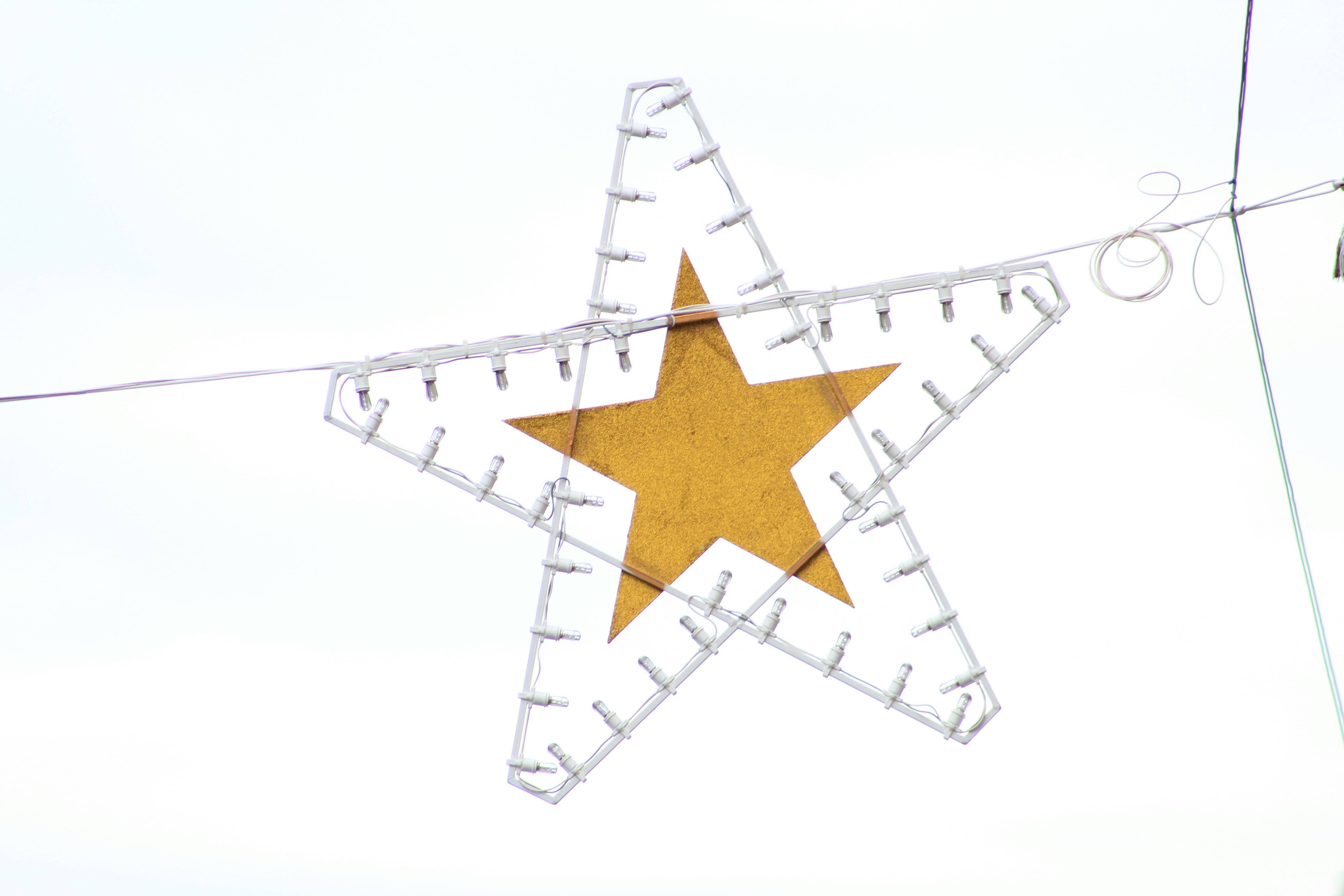 turned-off white string light