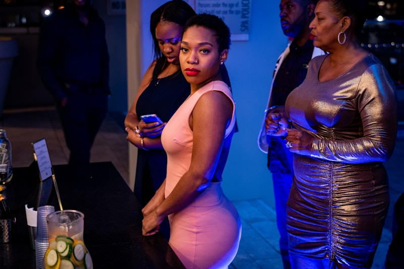 Elegant pink dress event