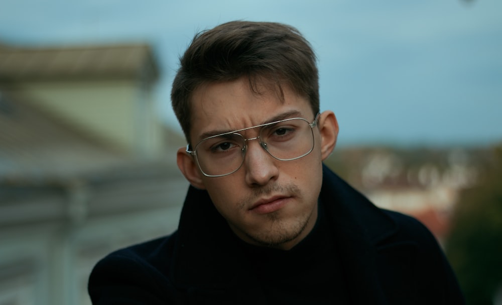 man wearing eyeglasses