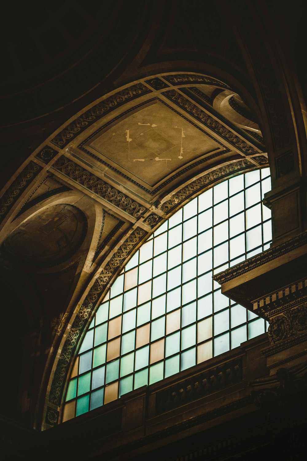 stained glass inside building