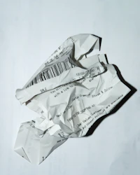 A printed receipt used for digital invoicing and record keeping