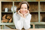 woman smiling
