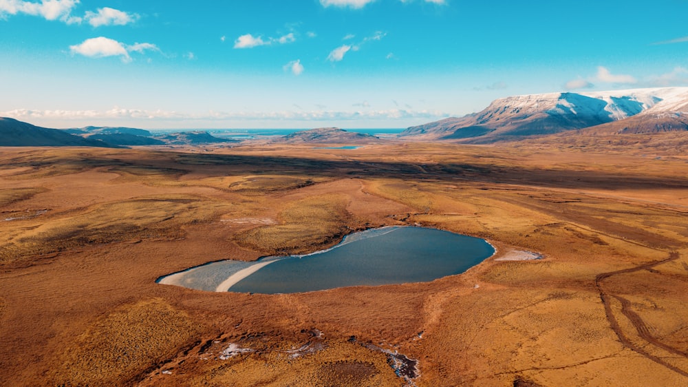 body of water surrounded with land