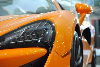 A close-up of a Nissan sports car showcasing its design.