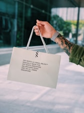 white Off-White paper bag
