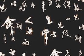 white text on black background