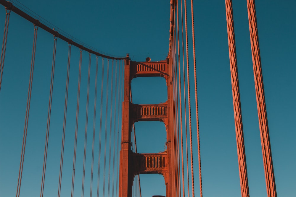 Golden Gate Bridge under blue sky