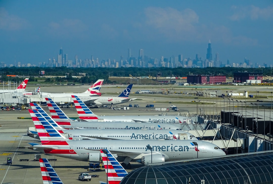 airplanes parked at an airport