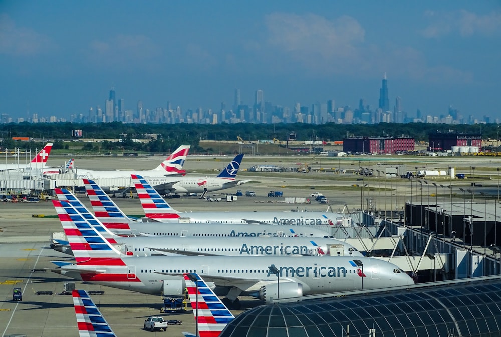 Picture of American Airlines aircraft parked at the gate.