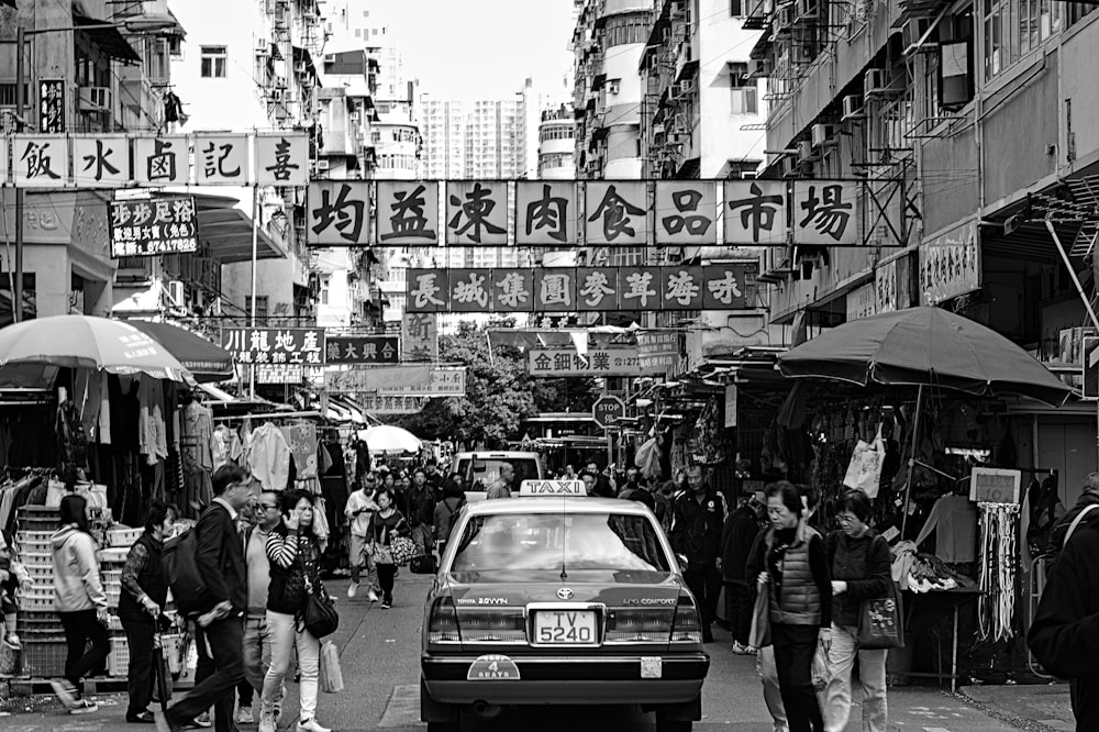 people near buildings