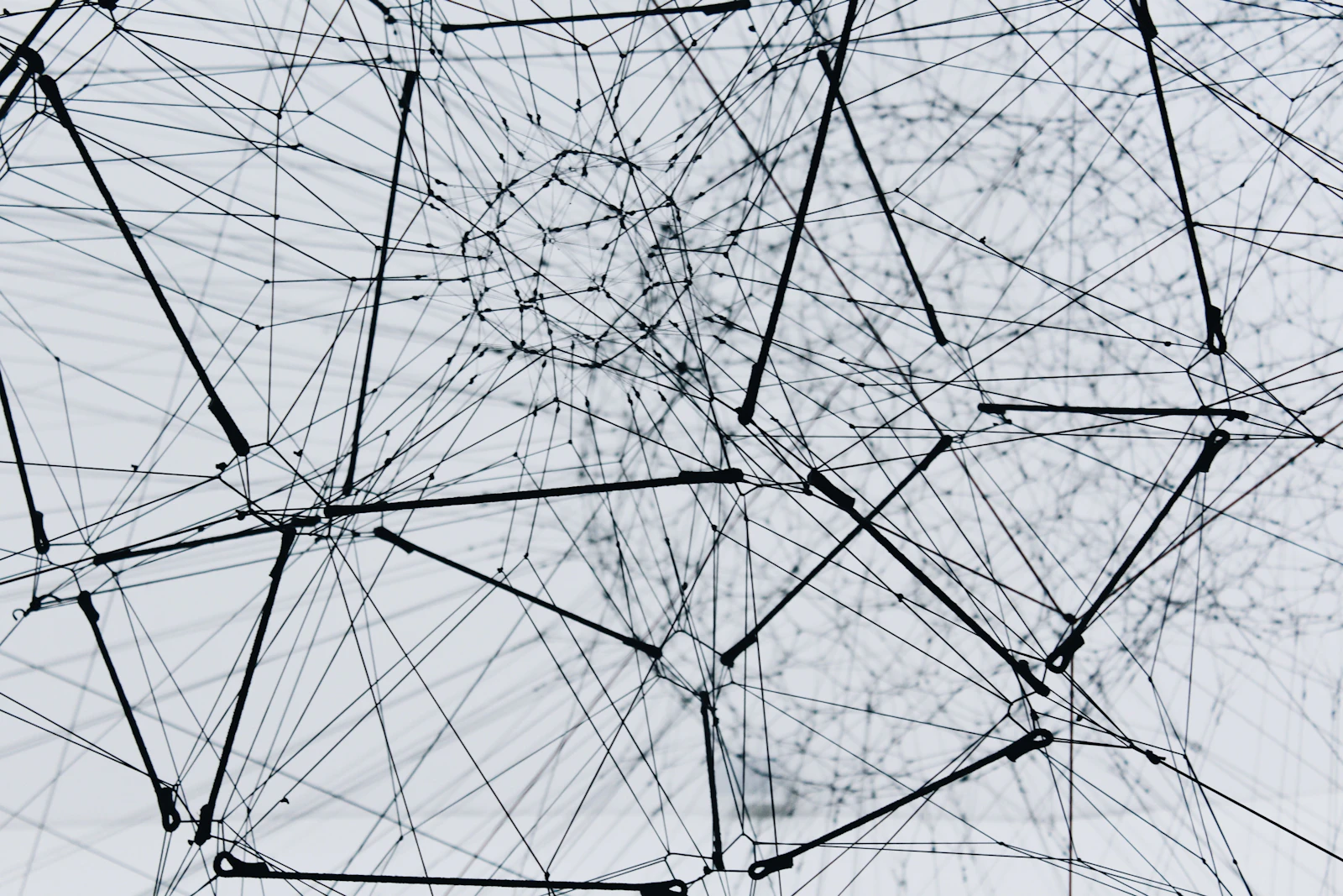 Industrial metal structure from below