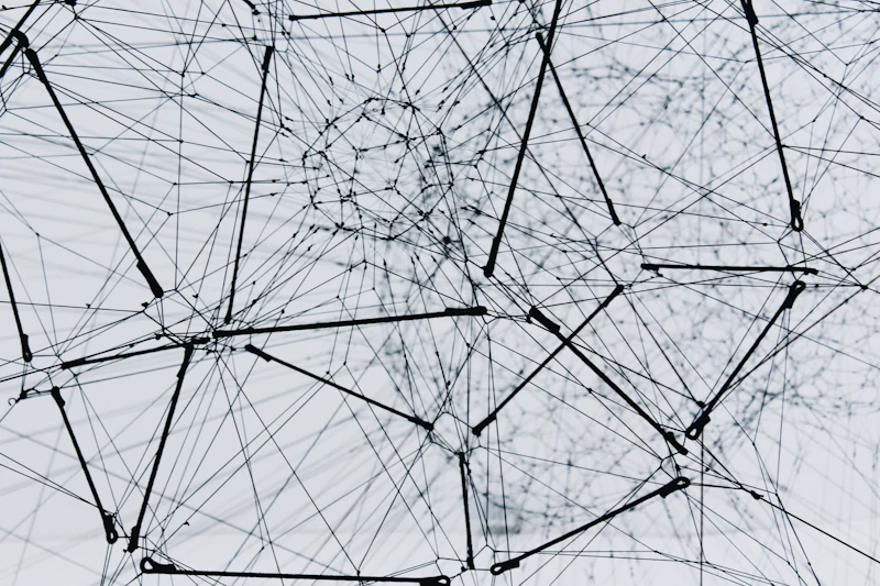 Industrial metal structure from below