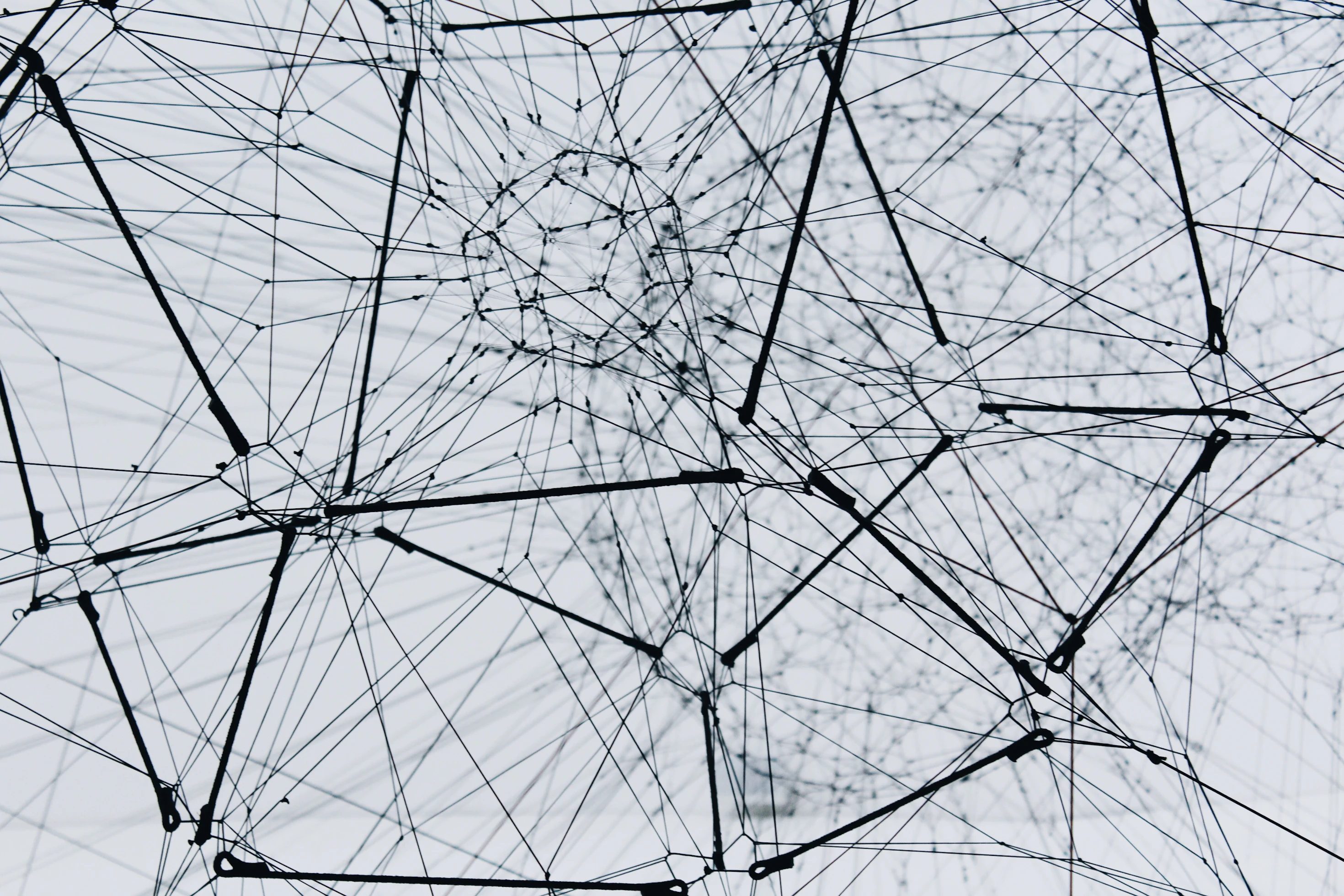Complex network diagram — graph-based thinking maps to agentic AI workflows