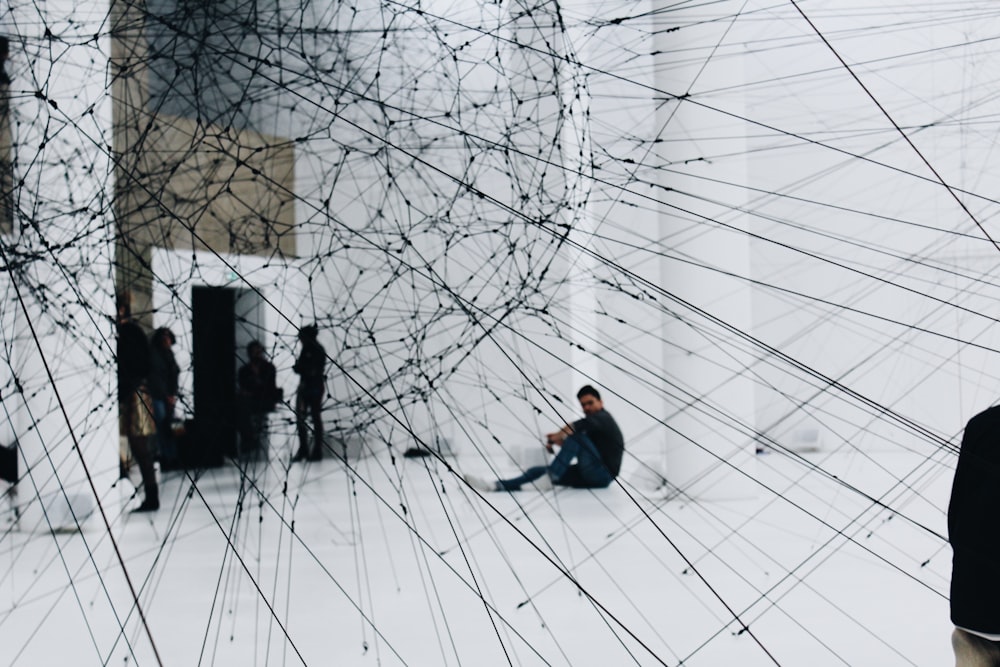 man sitting on ground