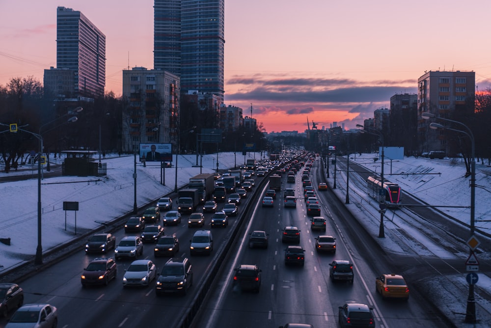 vehicles and buildings